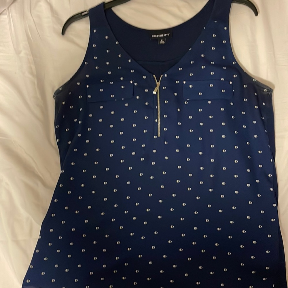 Fortune Ivy Navy Blue Blouse